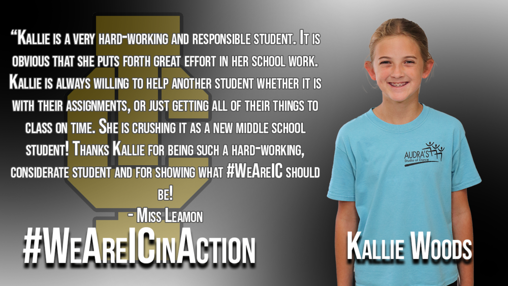 #WeAreICinAction - Kallie Woods