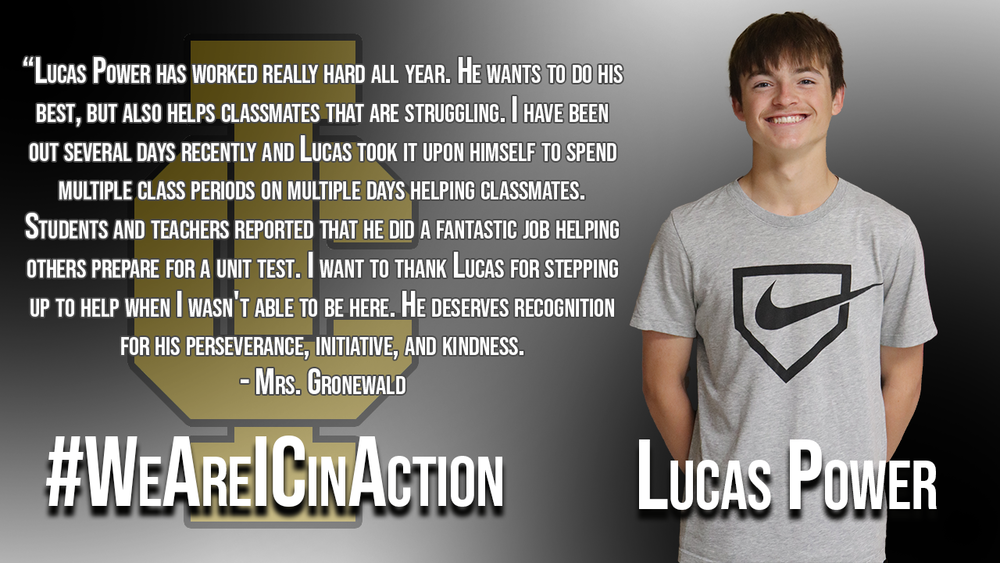 Lucas Power #WeAreICinAction