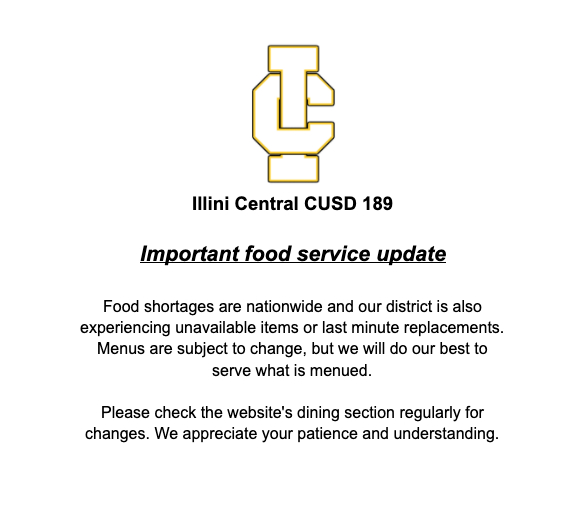 Menu Announcement
